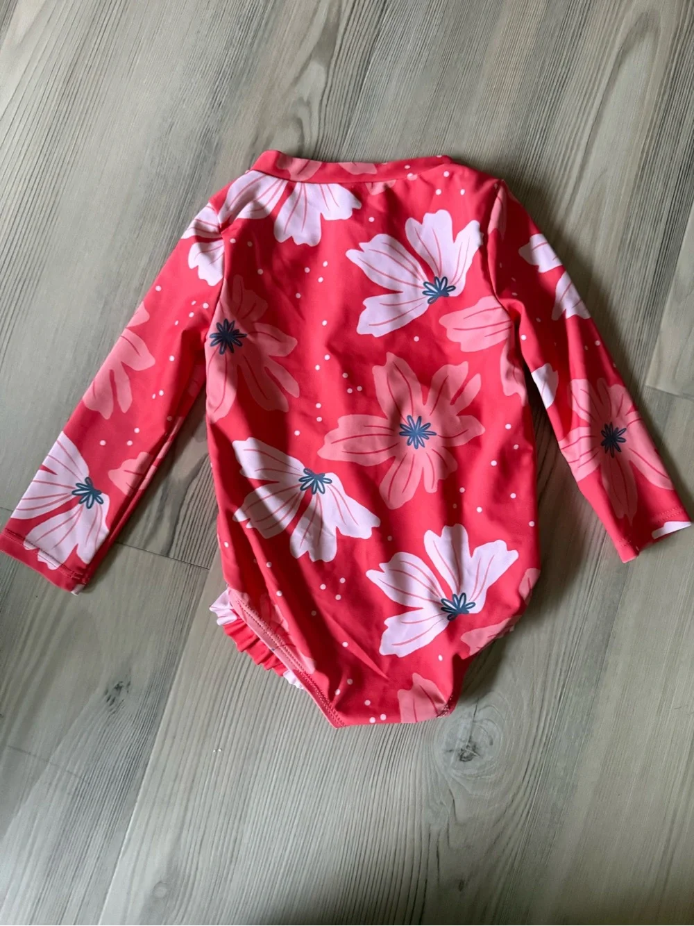 Simple Joys by Carter’s Baby Floral Swimsuit 6-9M Long Sleeve Rashguard